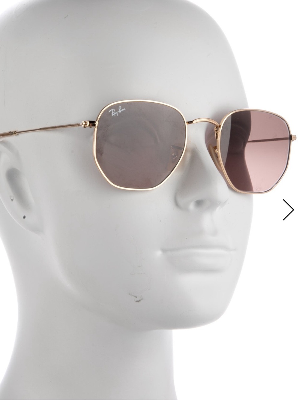 Ray-Ban Gold Frame Sunglasses with Pink Lenses